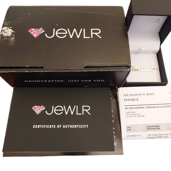 14k Blessed Glam Name Bracelet Solid Gold - Picture 2 of 5